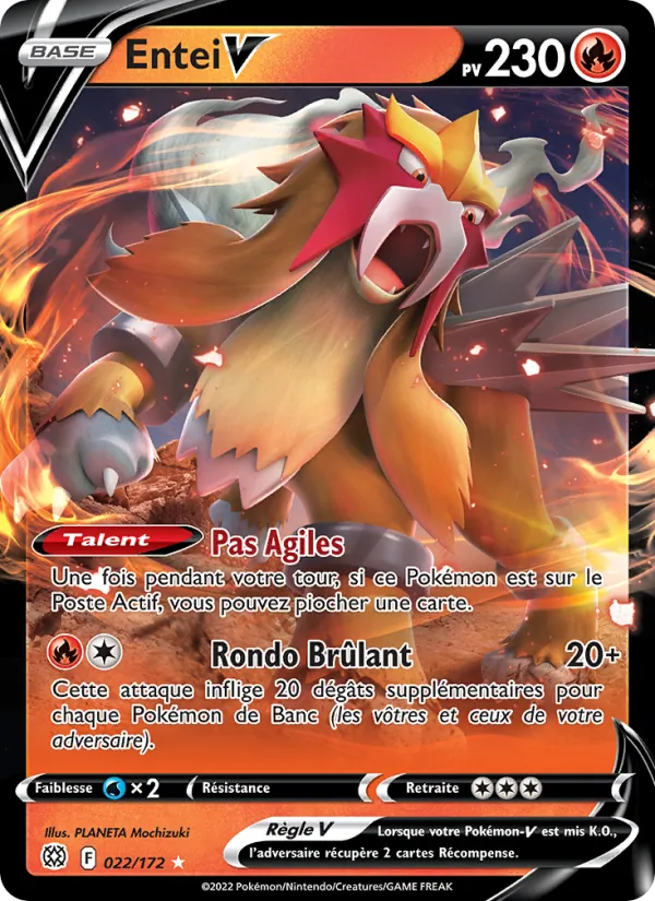 Carte Entei V 022/172 – Stars Étincelantes