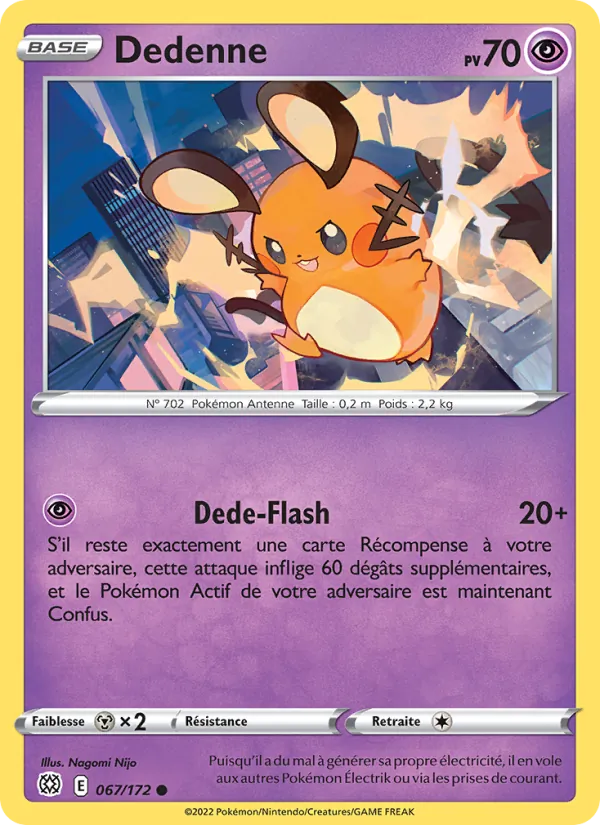 Carte Dedenne 067/172 – Stars Étincelantes