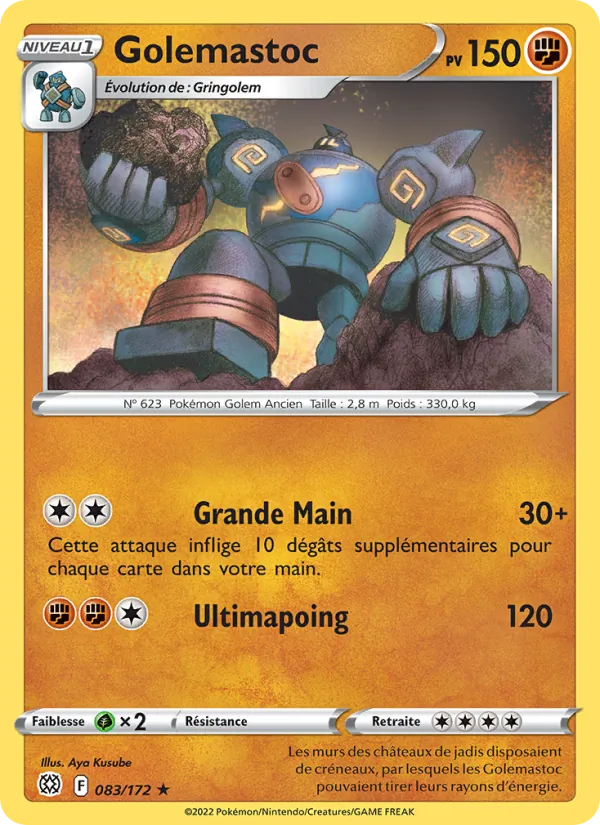 Carte Golemastoc 083/172 – Stars Étincelantes