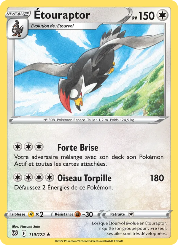Carte Étouraptor 119/172 – Stars Étincelantes