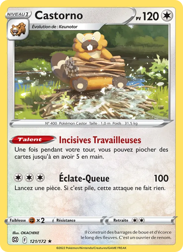 Carte Castorno 121/172 – Stars Étincelantes