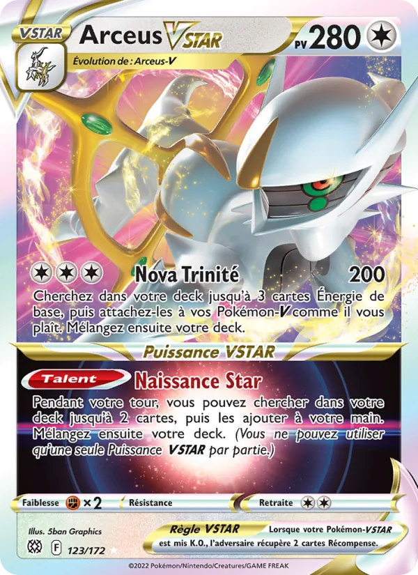 Carte Arceus VSTAR 123/172 – Stars Étincelantes