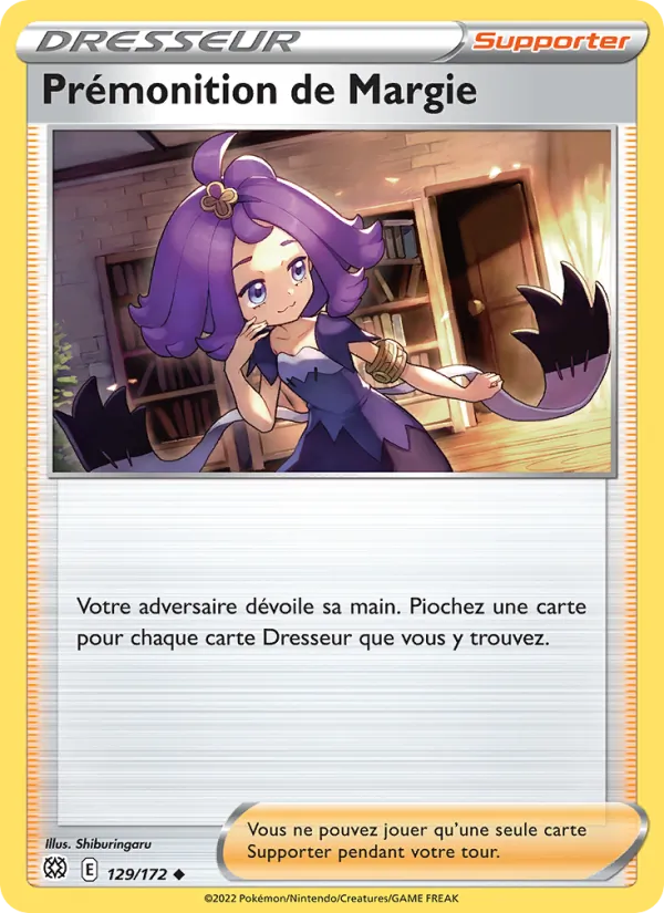 Carte Prémonition de Margie 129/172 – Stars Étincelantes