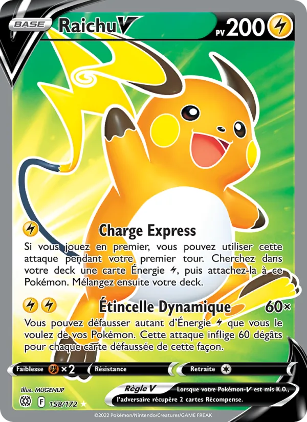 Carte Raichu V 158/172 – Stars Étincelantes