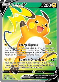 Carte Raichu V 158/172 – Stars Étincelantes