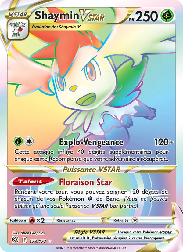 Carte Shaymin VSTAR 173/172 – Stars Étincelantes