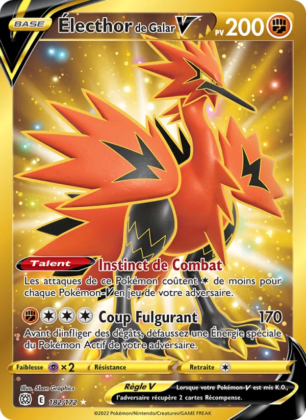 Carte Électhor de Galar V 182/172 – Stars Étincelantes