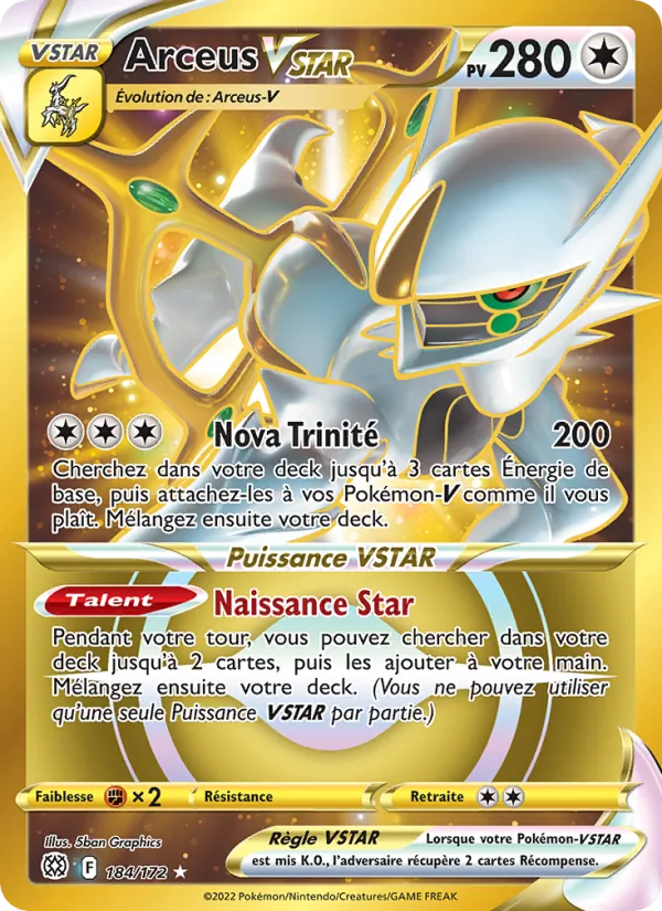 Carte Arceus VSTAR 184/172 – Stars Étincelantes