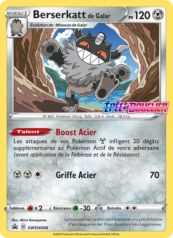 Carte Berserkatt de Galar SWSH008 – Promo SWSH