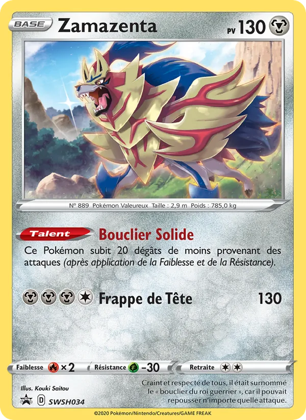 Carte Zamazenta SWSH034 – Promo SWSH