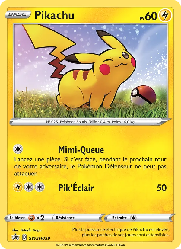 Carte Pikachu SWSH039 – Promo SWSH