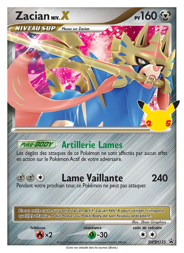 Carte Zacian SWSH135 – Promo SWSH