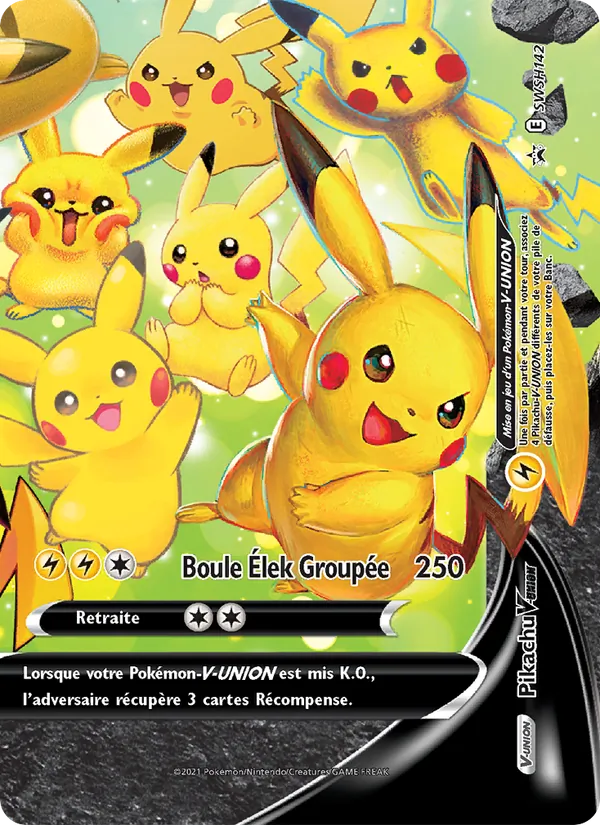 Carte Pikachu V-UNION SWSH142 – Promo SWSH