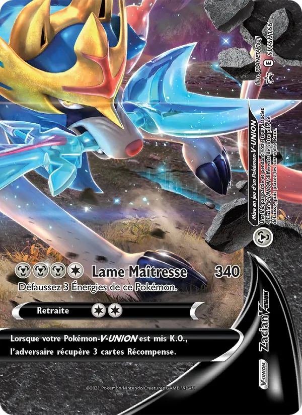 Carte Zacian V-UNION SWSH166 – Promo SWSH
