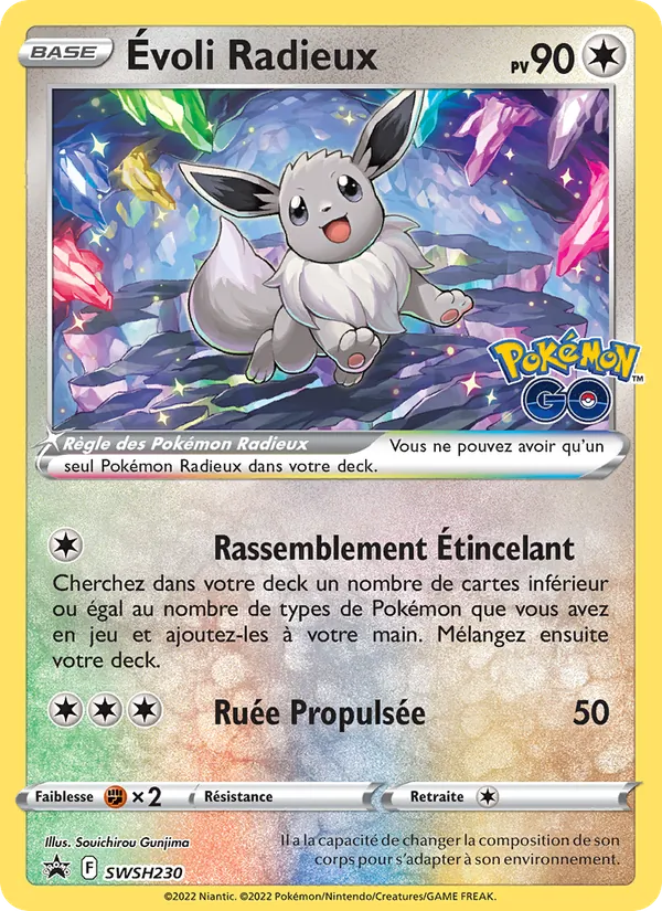 Carte Évoli Radieux SWSH230 – Promo SWSH