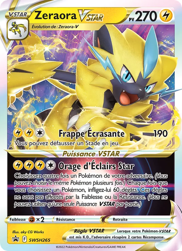 Carte Zeraora VSTAR SWSH265 – Promo SWSH