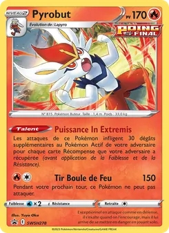 Carte Pyrobut SWSH278 – Promo SWSH