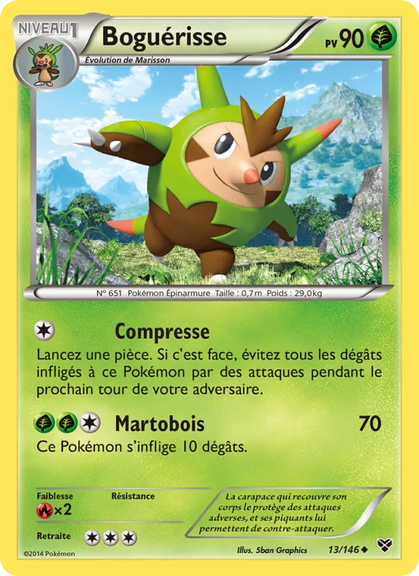 Carte Boguérisse 13/146 – XY