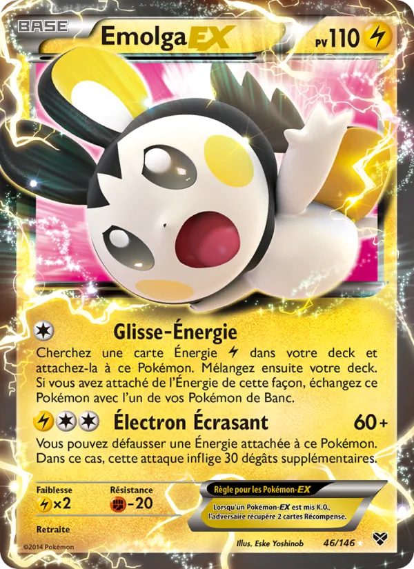 Carte Emolga EX 46/146 – XY