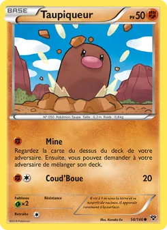 Carte Taupiqueur 58/146 – XY