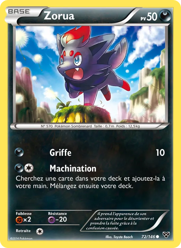 Carte Zorua 72/146 – XY