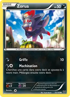 Carte Zorua 72/146 – XY