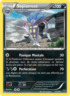 Carte Sepiatroce 77/146 – XY