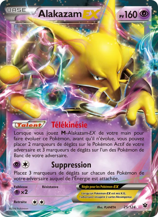 Carte Alakazam EX 25/124 – Impact des Destins