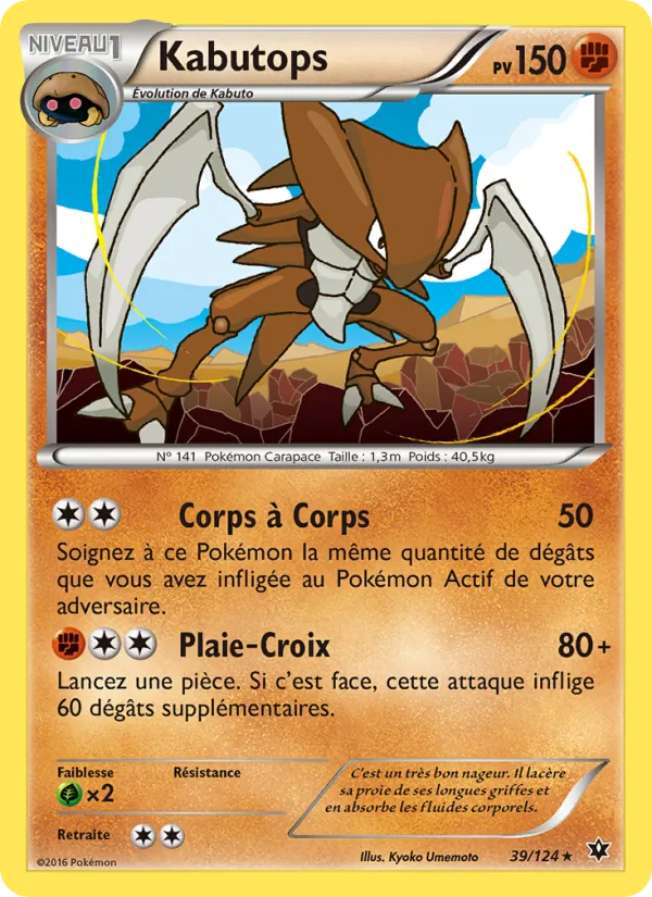 Carte Kabutops 39/124 – Impact des Destins