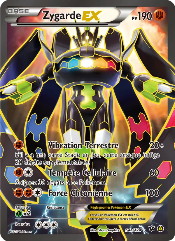 Carte Zygarde EX 54a – Impact des Destins