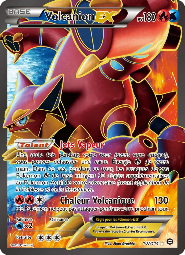 Carte Volcanion EX 107/114 – Offensive Vapeur