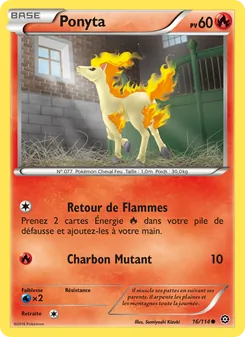 Carte Ponyta 16/114 – Offensive Vapeur