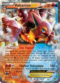 Carte Volcanion EX 26/114 – Offensive Vapeur