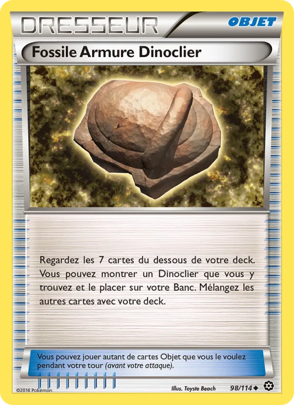 Carte Fossile Armure Dinoclier 98/114 – Offensive Vapeur