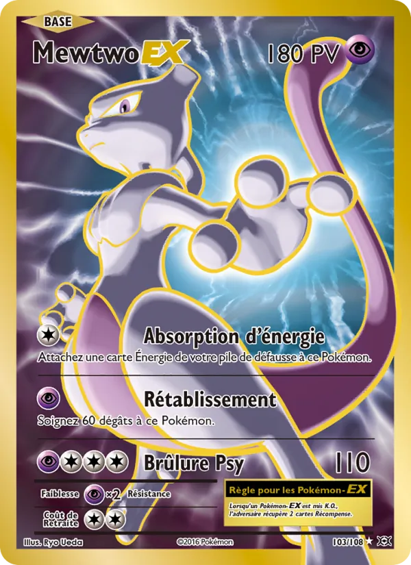 Carte Mewtwo EX 103/108 – Évolutions