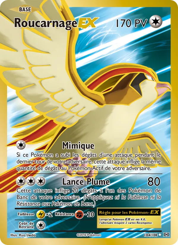 Carte Roucarnage EX 104/108 – Évolutions