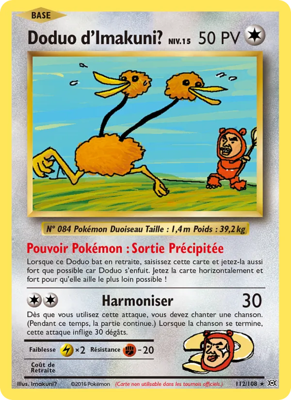 Carte Doduo d'Imakuni? 112/108 – Évolutions
