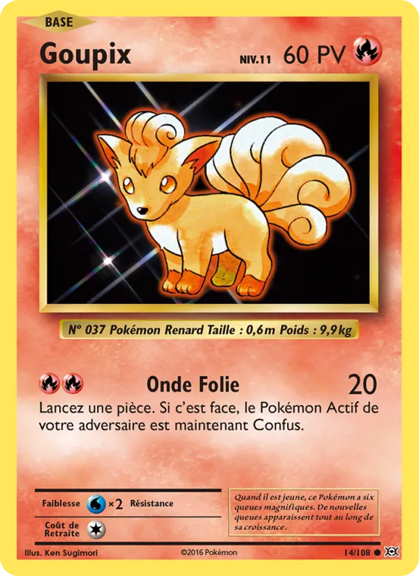 Carte Goupix 14/108 – Évolutions