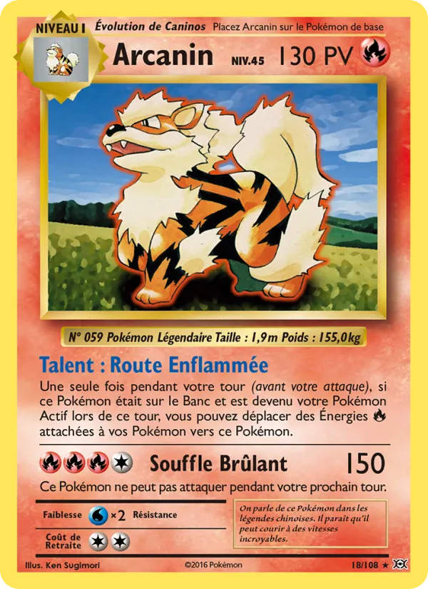 Carte Arcanin 18/108 – Évolutions