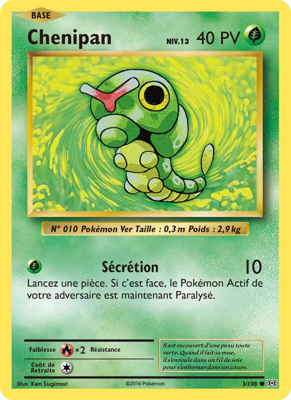 Carte Chenipan 3/108 – Évolutions