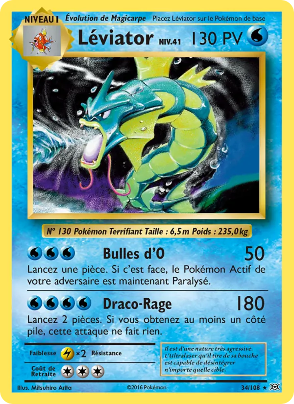 Carte Léviator 34/108 – Évolutions