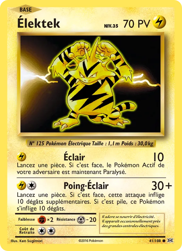 Carte Élektek 41/108 – Évolutions