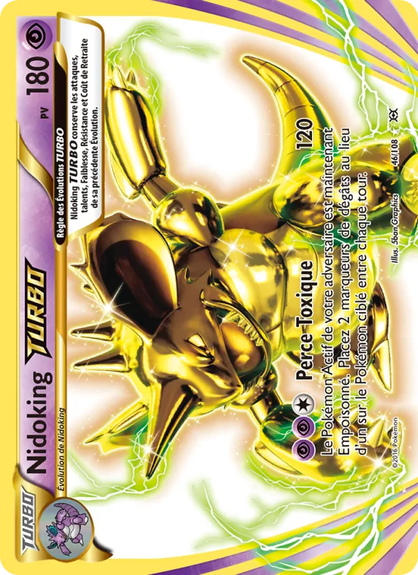 Carte Nidoking TURBO 46/108 – Évolutions