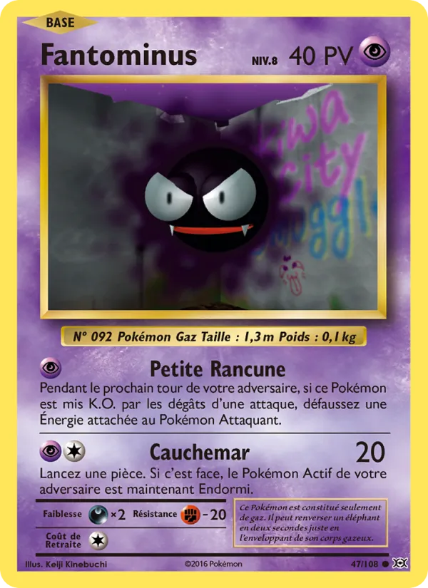 Carte Fantominus 47/108 – Évolutions