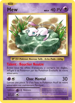 Carte Mew 53/108 – Évolutions