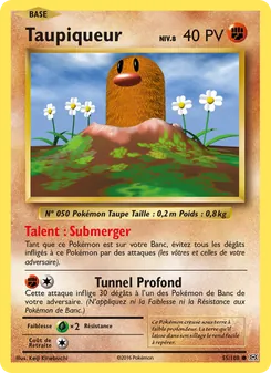 Carte Taupiqueur 55/108 – Évolutions