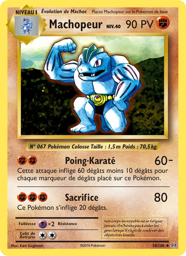 Carte Machopeur 58/108 – Évolutions
