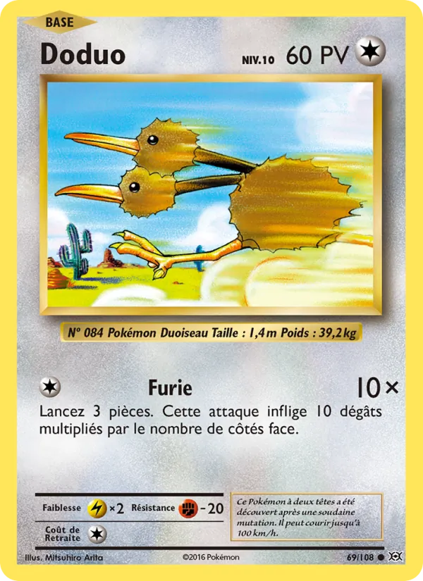 Carte Doduo 69/108 – Évolutions
