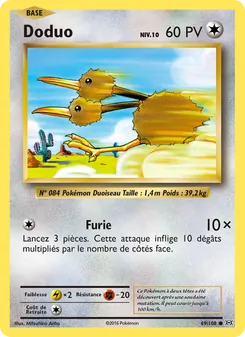 Carte Doduo 69/108 – Évolutions