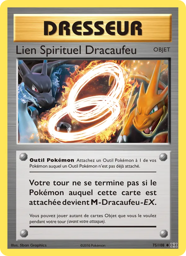 Carte Lien Spirituel Dracaufeu 75/108 – Évolutions